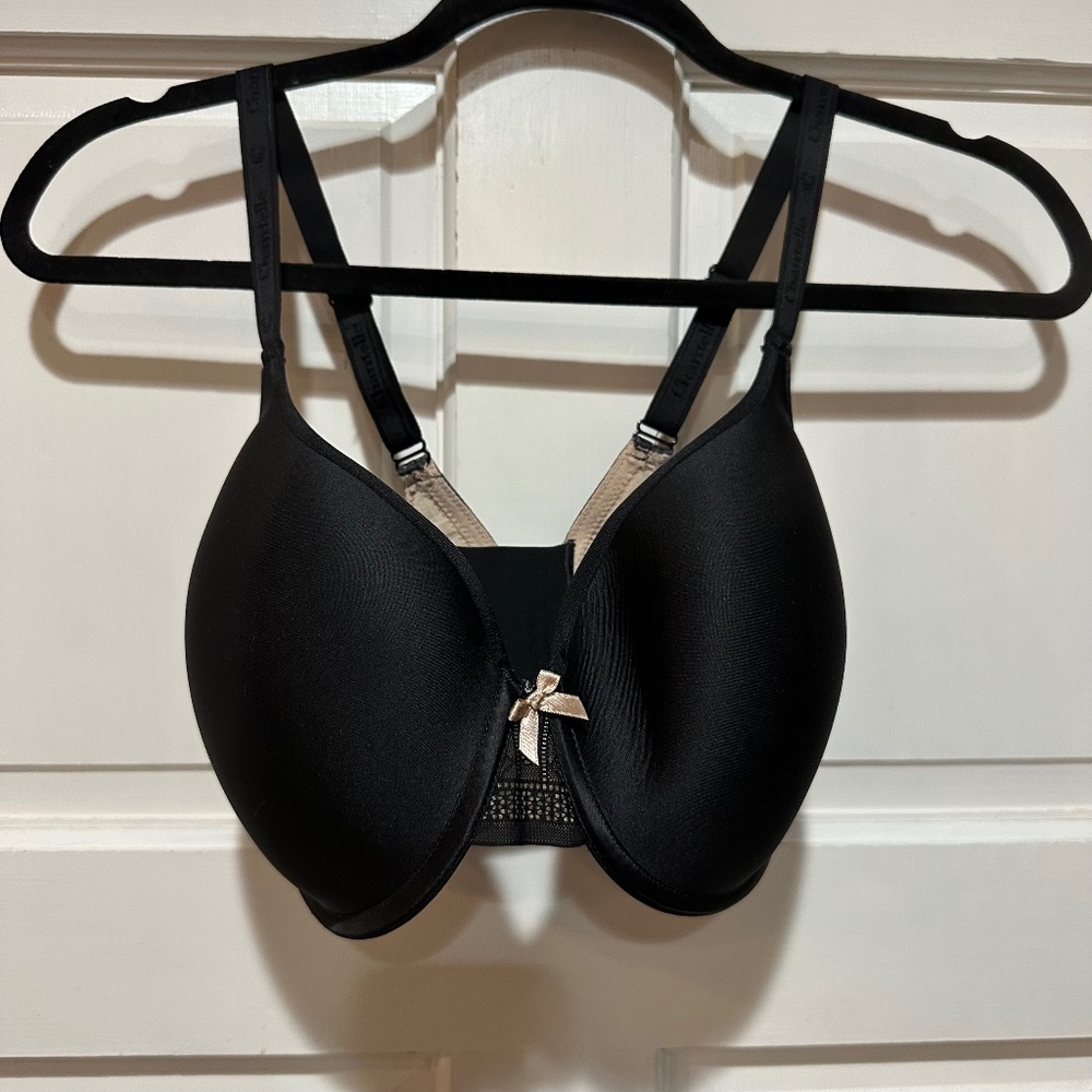 Chantelle 19510 C-Ideal Underwire T-Shirt Bra in Black size 32 DDDD 32DDDD